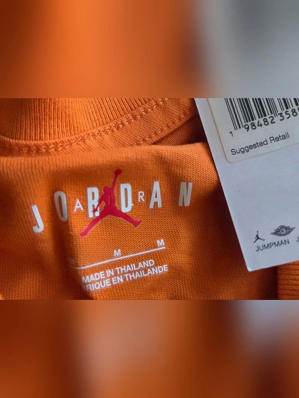 Jordan questions orange embroidered